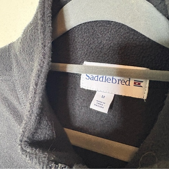 Men's Saddlebred Black Fleece Zip-Up Vest Size Medium - Picture 3 of 5